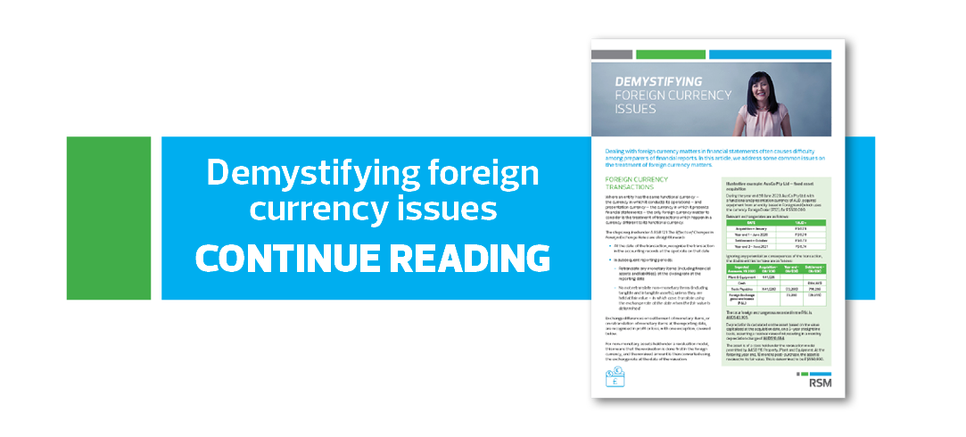 Continue reading our Demystifying foreign currency issues article