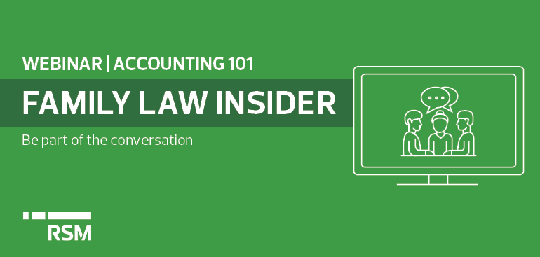 Family Law Webinar Accounting 101