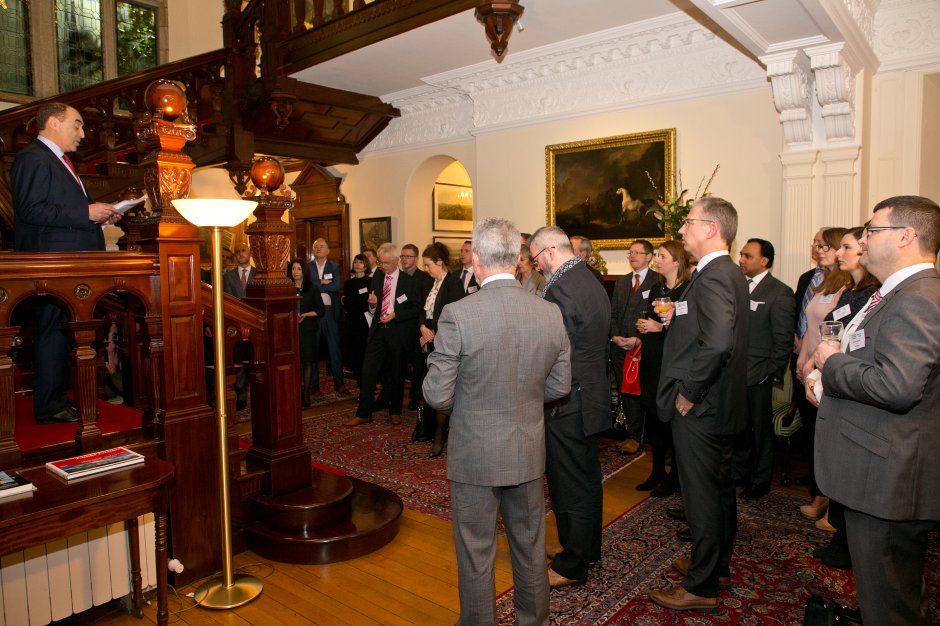 Julian Caplin, RSM Ireland speaking at European Business Awards reception for Irish National Champions